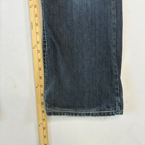 BKE Tyler Jeans Men 34x30 Straight Buckle Whisker Western Cowboy Denim Medium - Picture 8 of 12